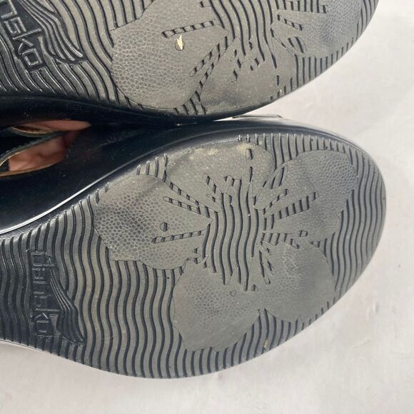 Dansko Women's size 41 Dixie Full Grain Black/Turquoise Women's Sandals Leather - Picture 12 of 16